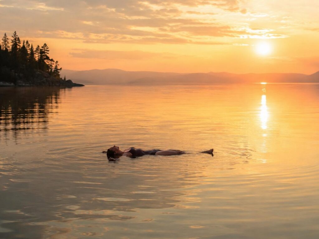 Calm water at sunset — The Water We Are Swimming In, a reflection by The Irish Chaplain
